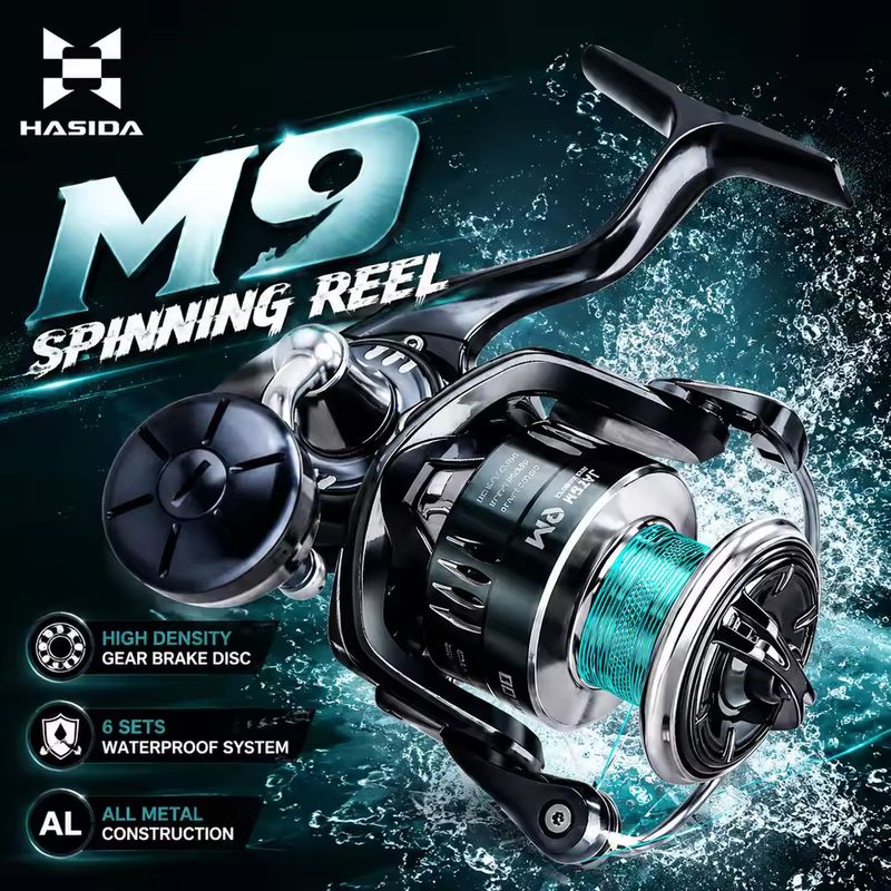 Carretilha de Pesca HASIDA M9, - Trolling Reel avaliação e preço